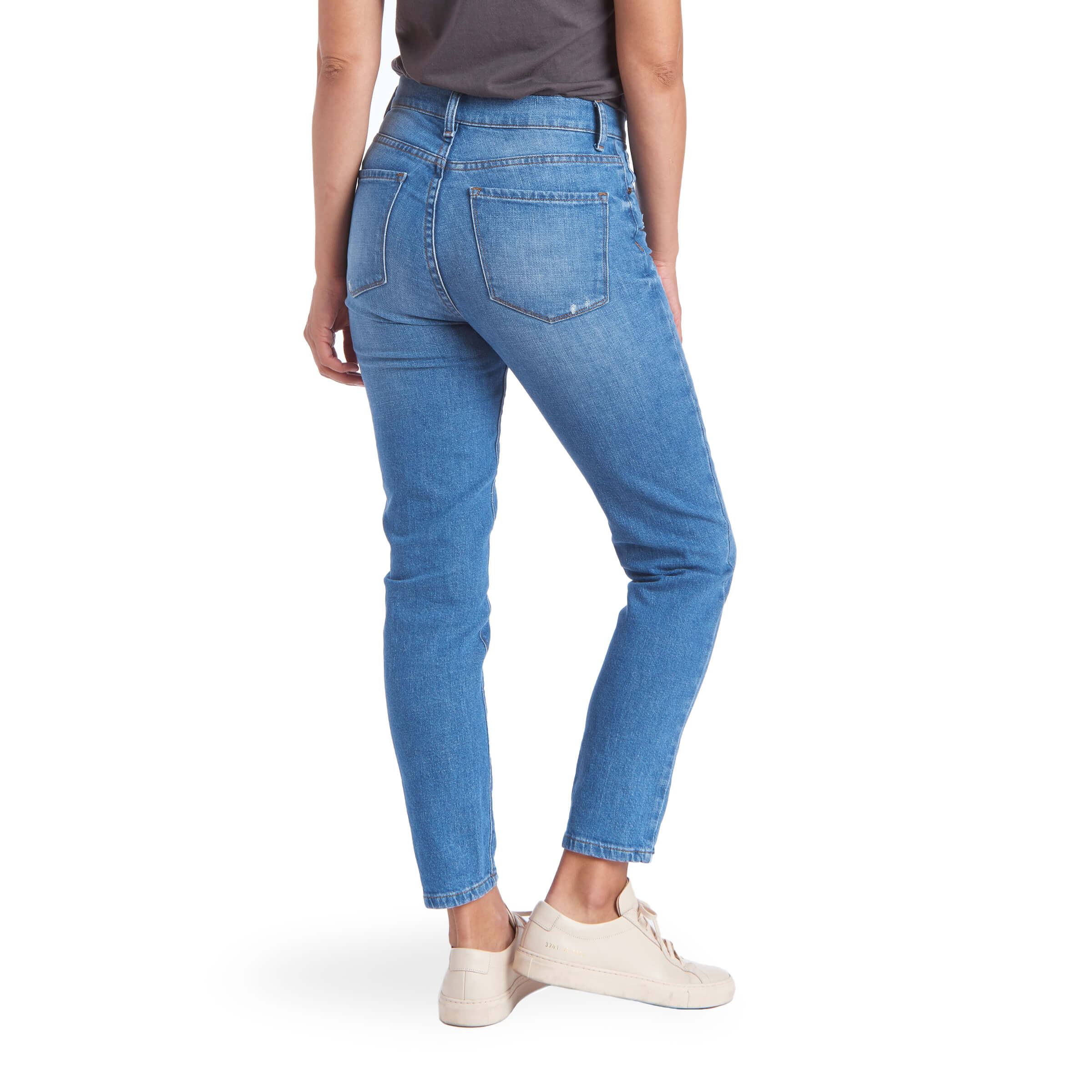 Women wearing Light Blue Mom Charlton Jeans