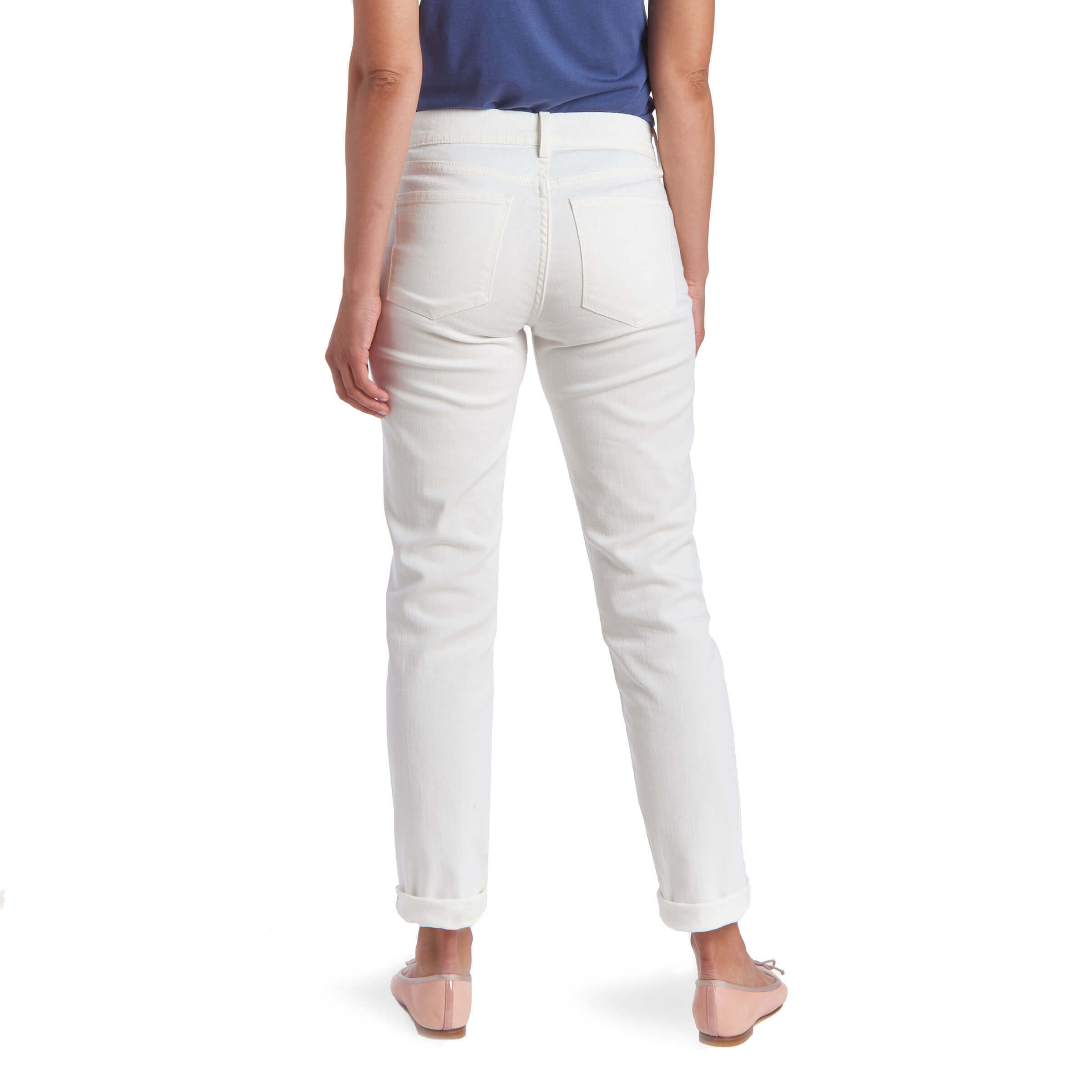 Women wearing Bone Slim Straight Mercer Jeans