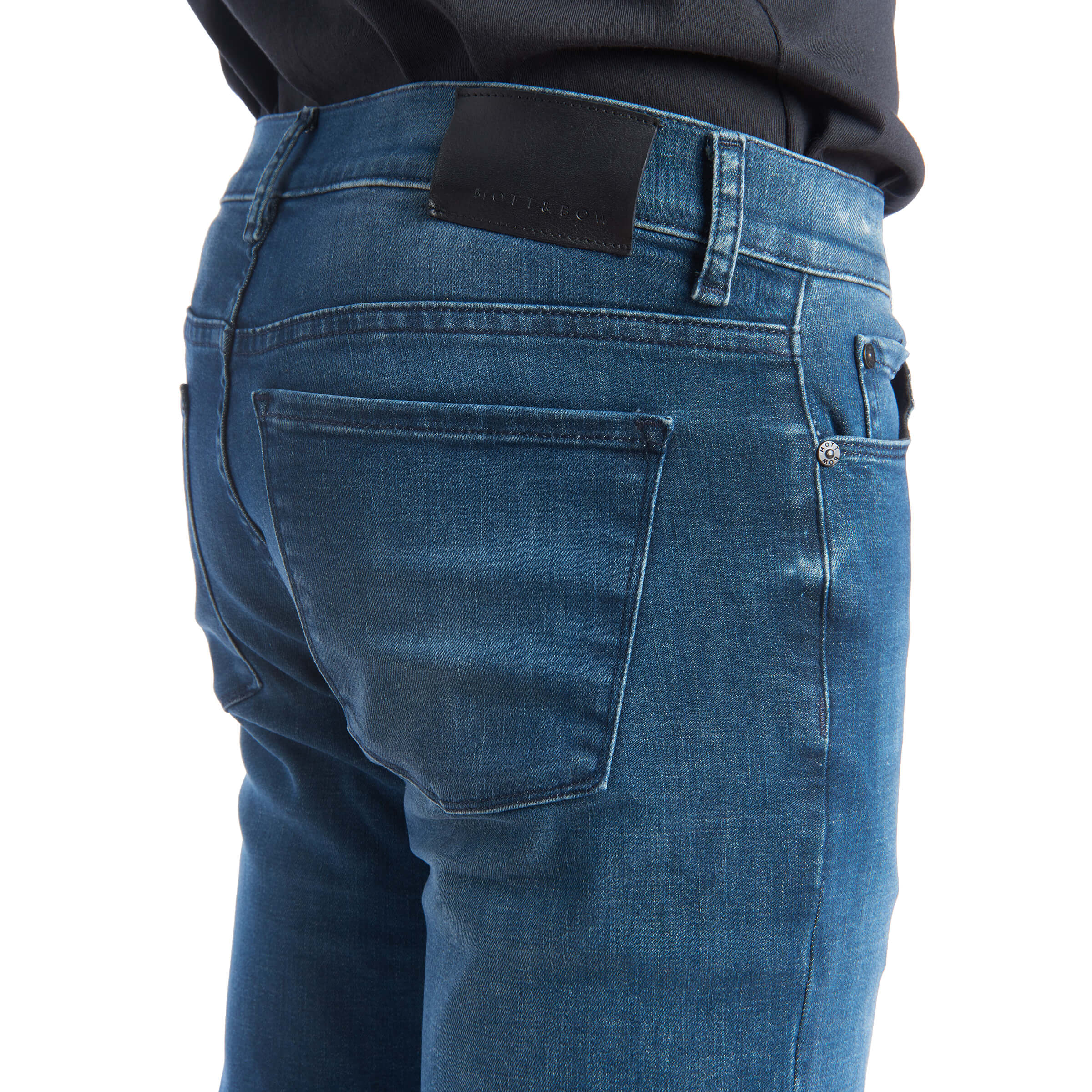 Men wearing Medium/Dark Blue Slim Fulton Jeans