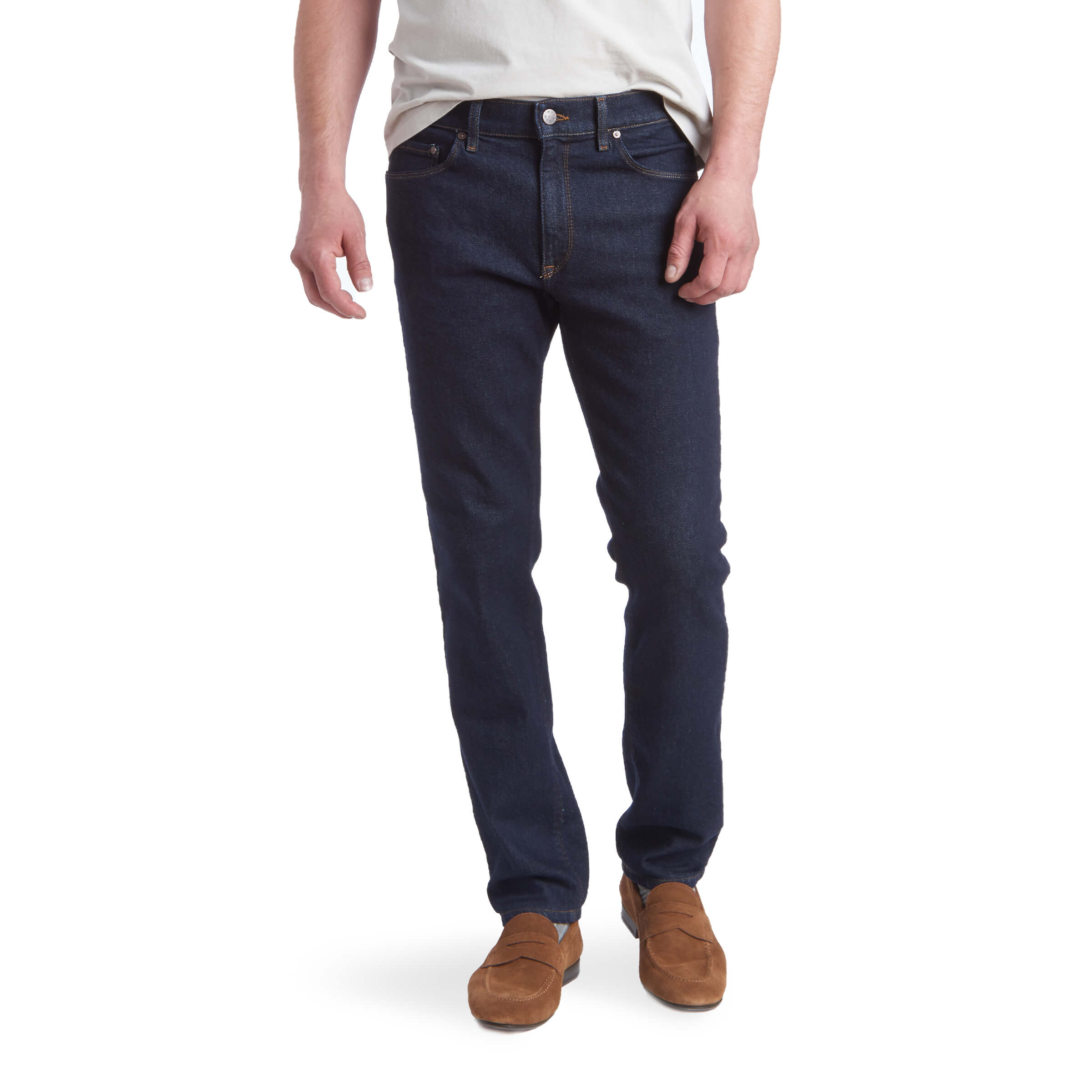 Men wearing Dark Blue Slim Grand Jeans