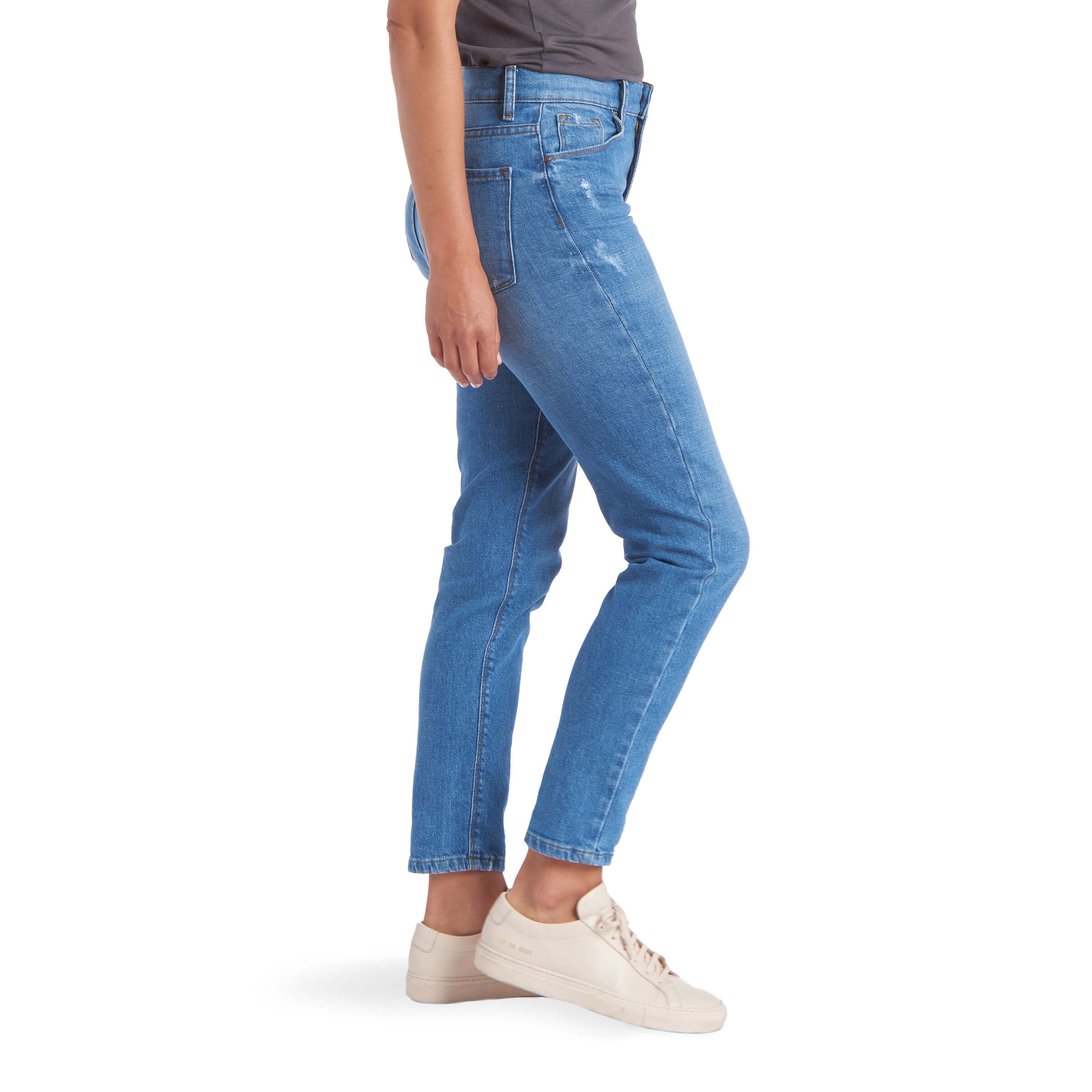 Women wearing Light Blue Mom Charlton Jeans