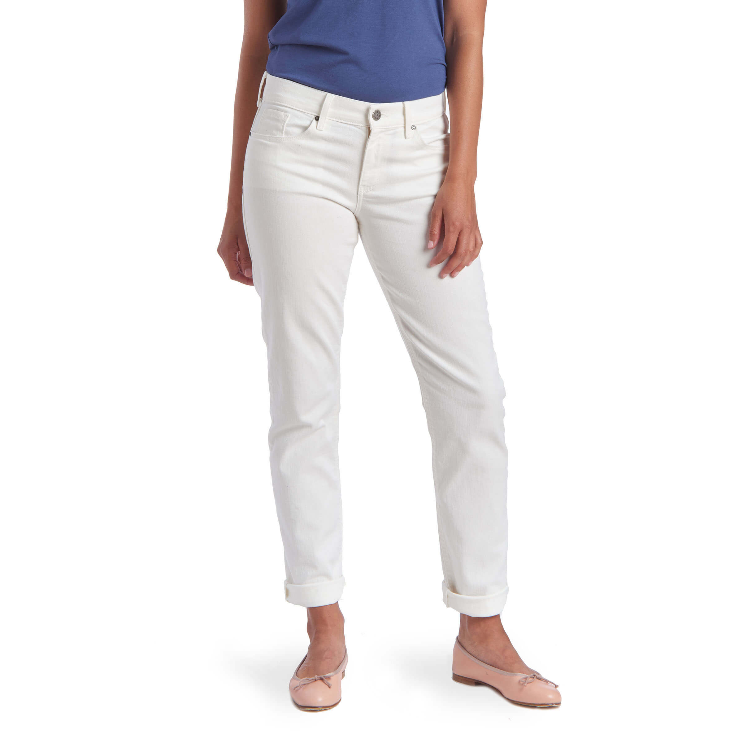 Women wearing Bone Slim Straight Mercer Jeans