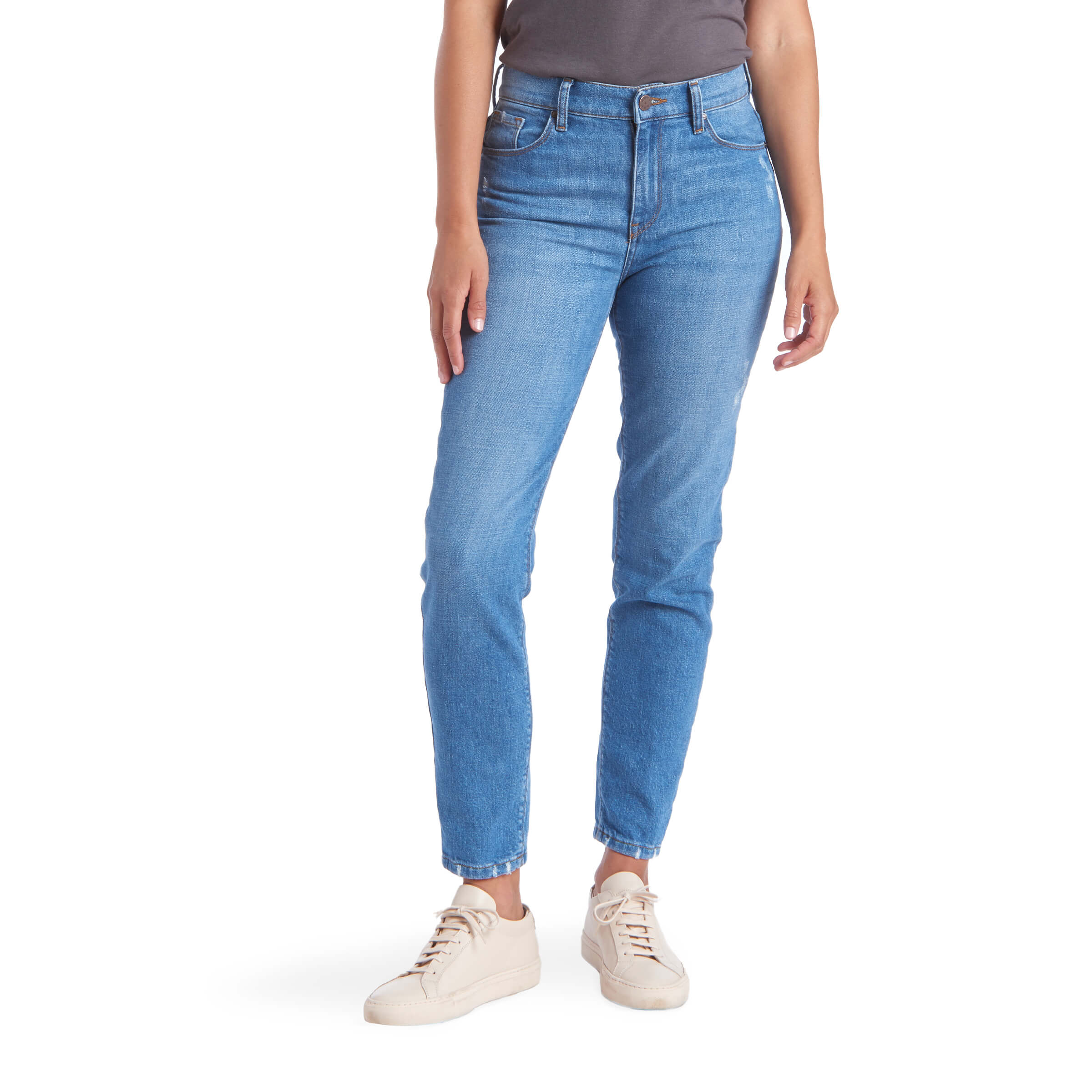 Women wearing Light Blue Mom Charlton Jeans