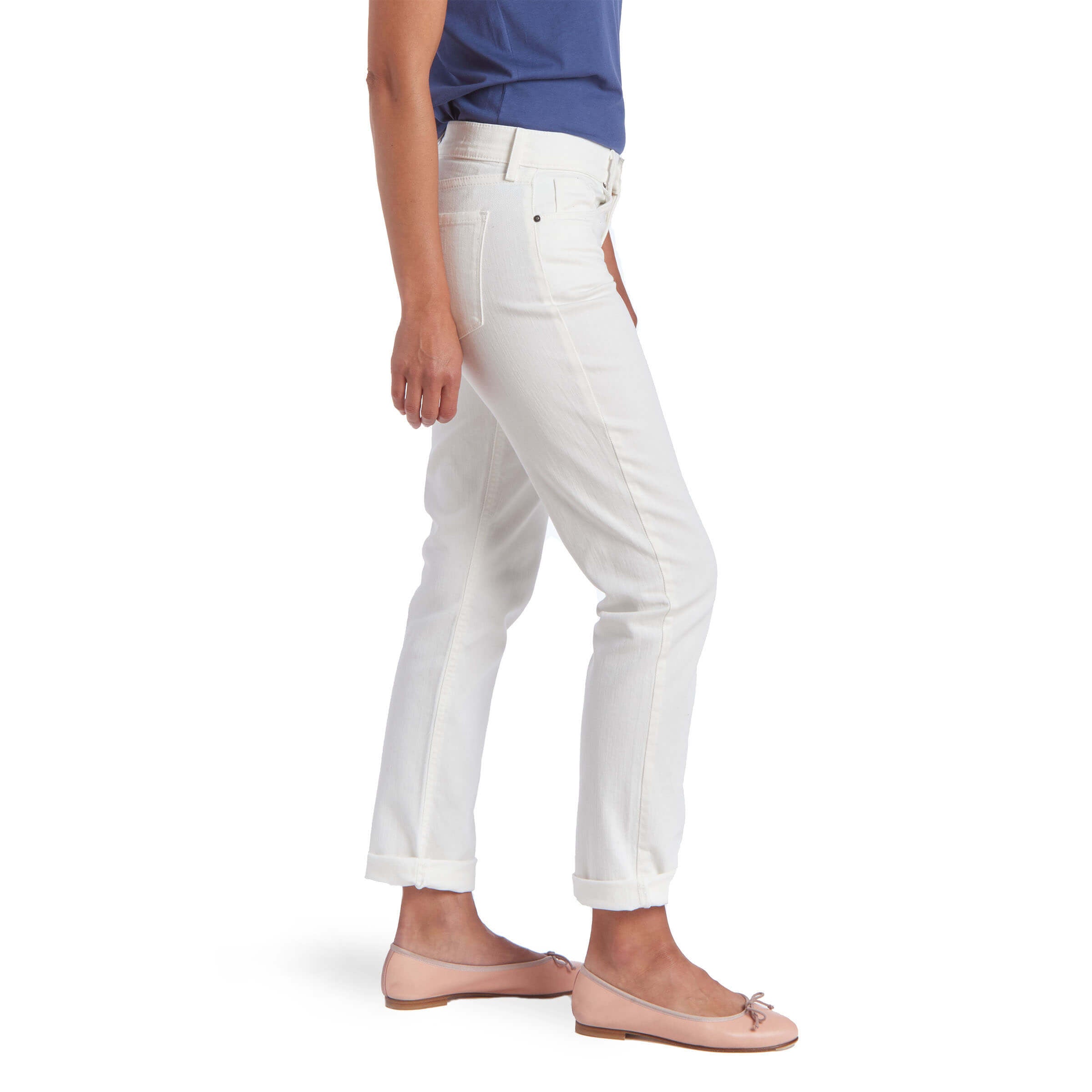 Women wearing Bone Slim Straight Mercer Jeans