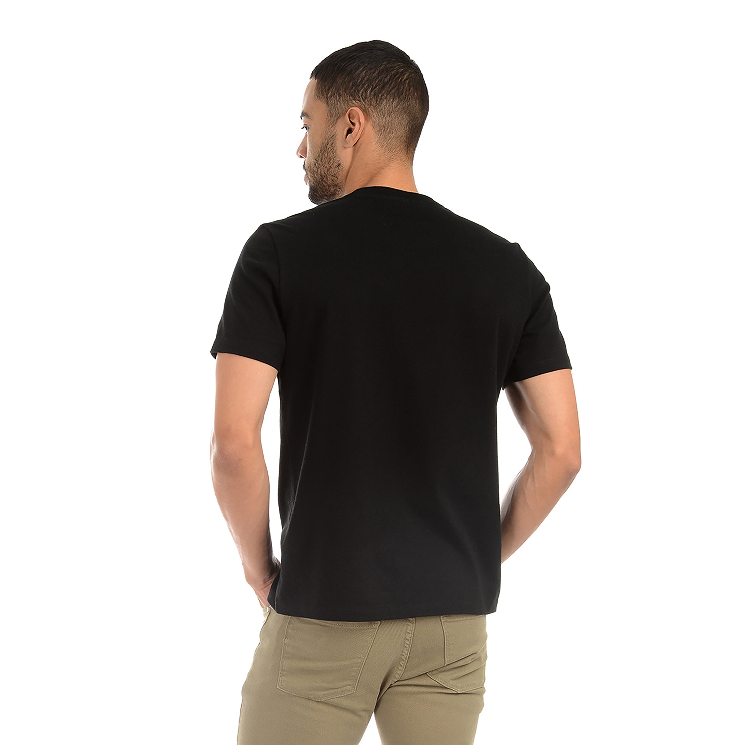 Men wearing Black Heavyweight Pocket Carlton Tee