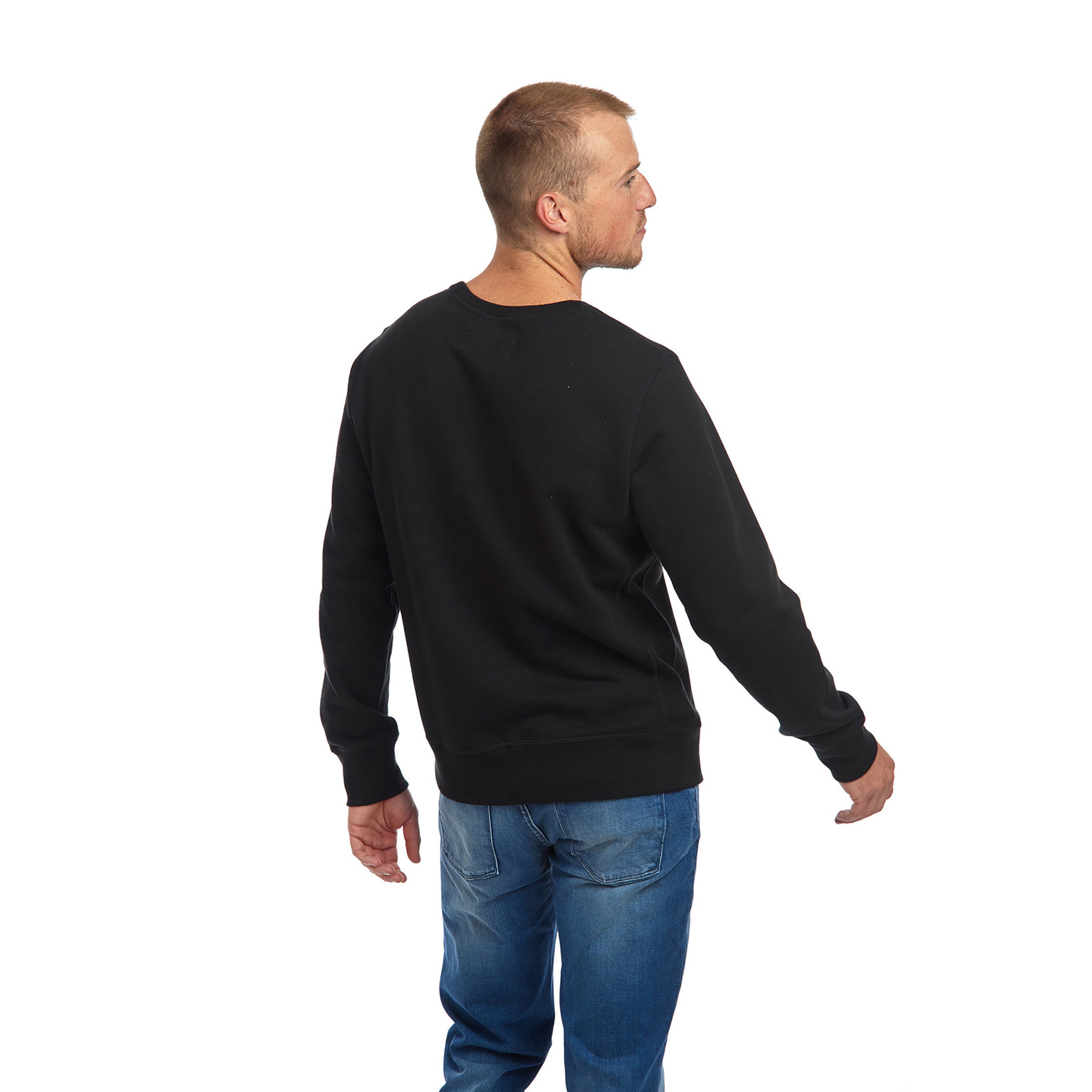 Men wearing Black The French Terry Sweatshirt Hooper