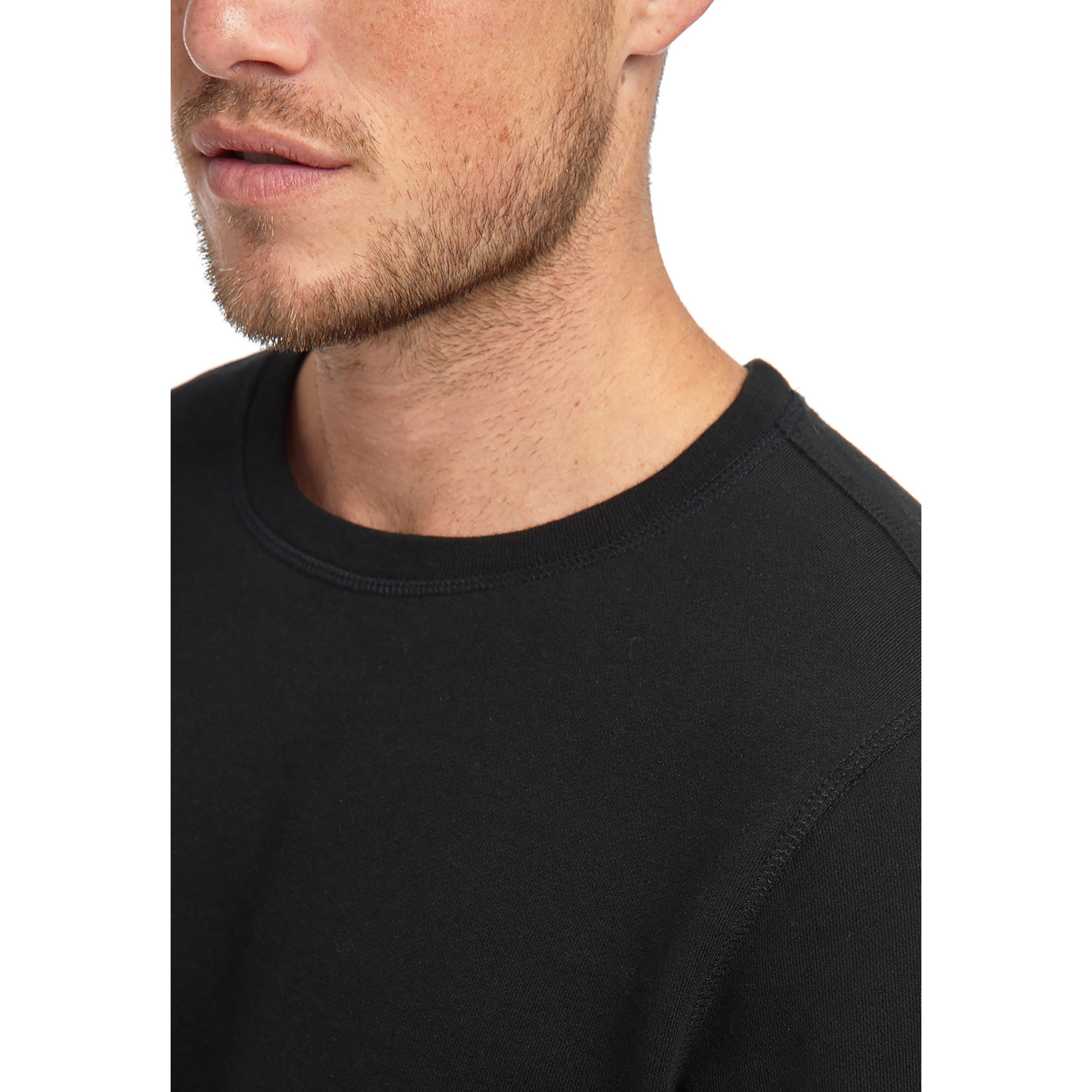 Men wearing Black The French Terry Sweatshirt Hooper