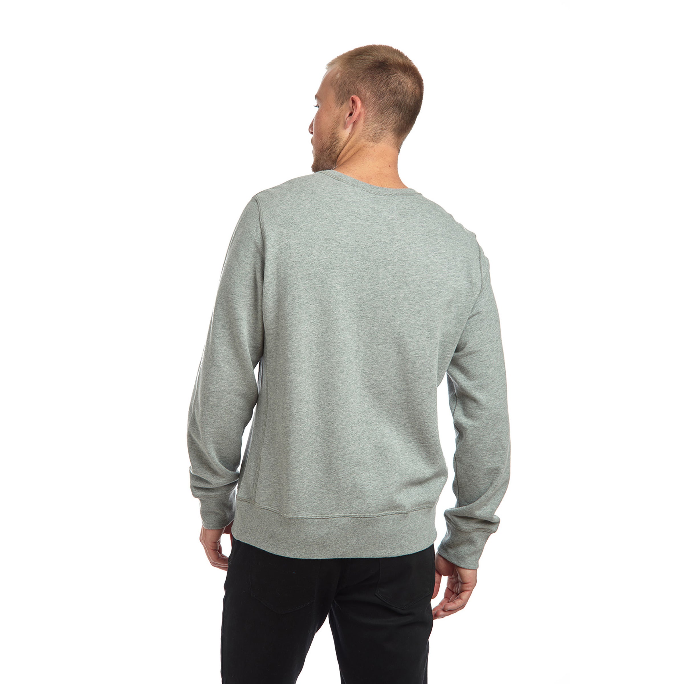 Men wearing Heather Gray The French Terry Sweatshirt Hooper