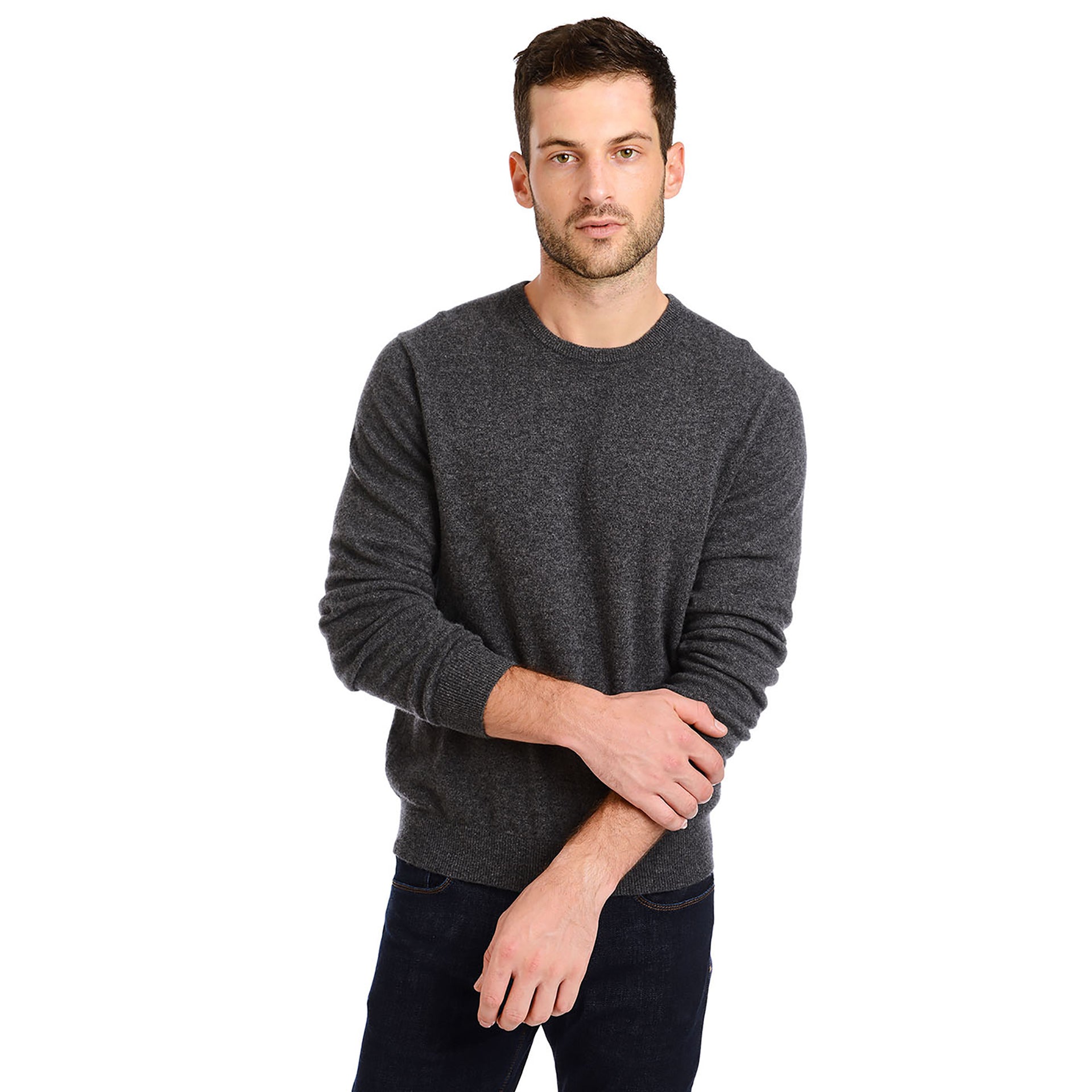 Men's Classic Cashmere Crew Bergen Sweater - Mott & Bow