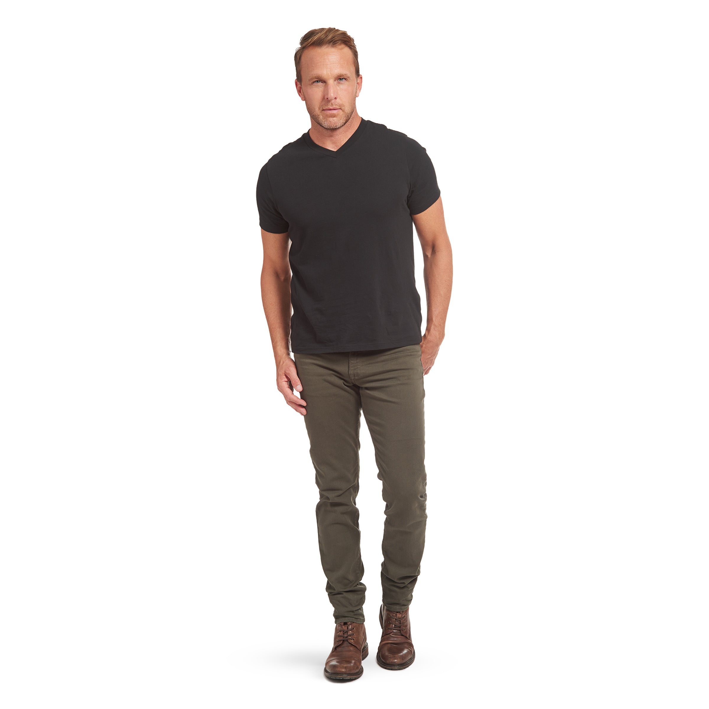 Men wearing Verde militar Skinny Mercer Jeans