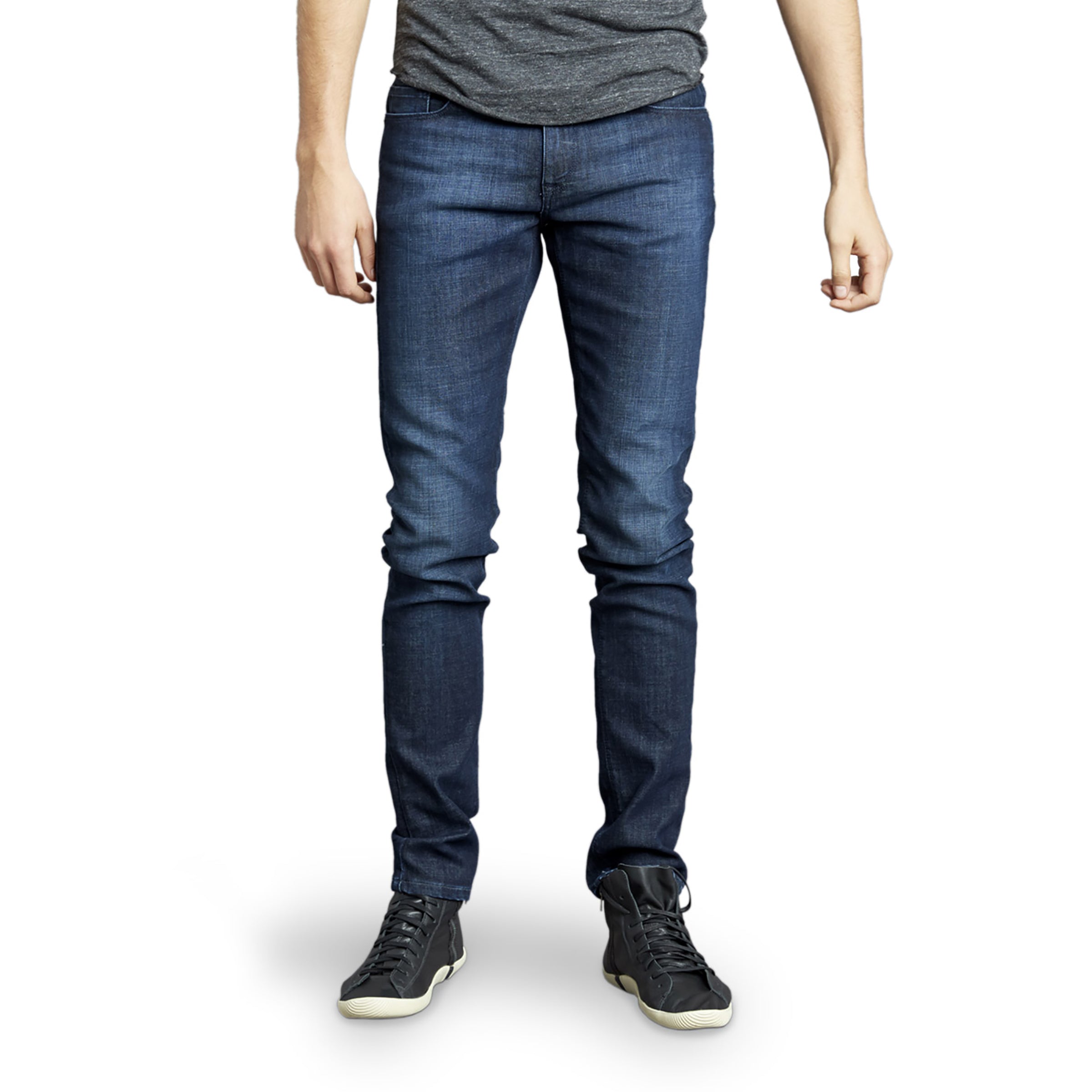 Men wearing Medium/Dark Blue Skinny Crosby Jeans