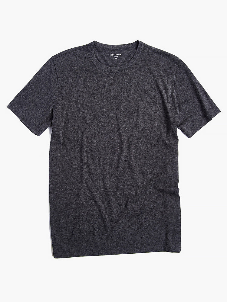 Men wearing Charcoal Heather Classic Crew Driggs Tee