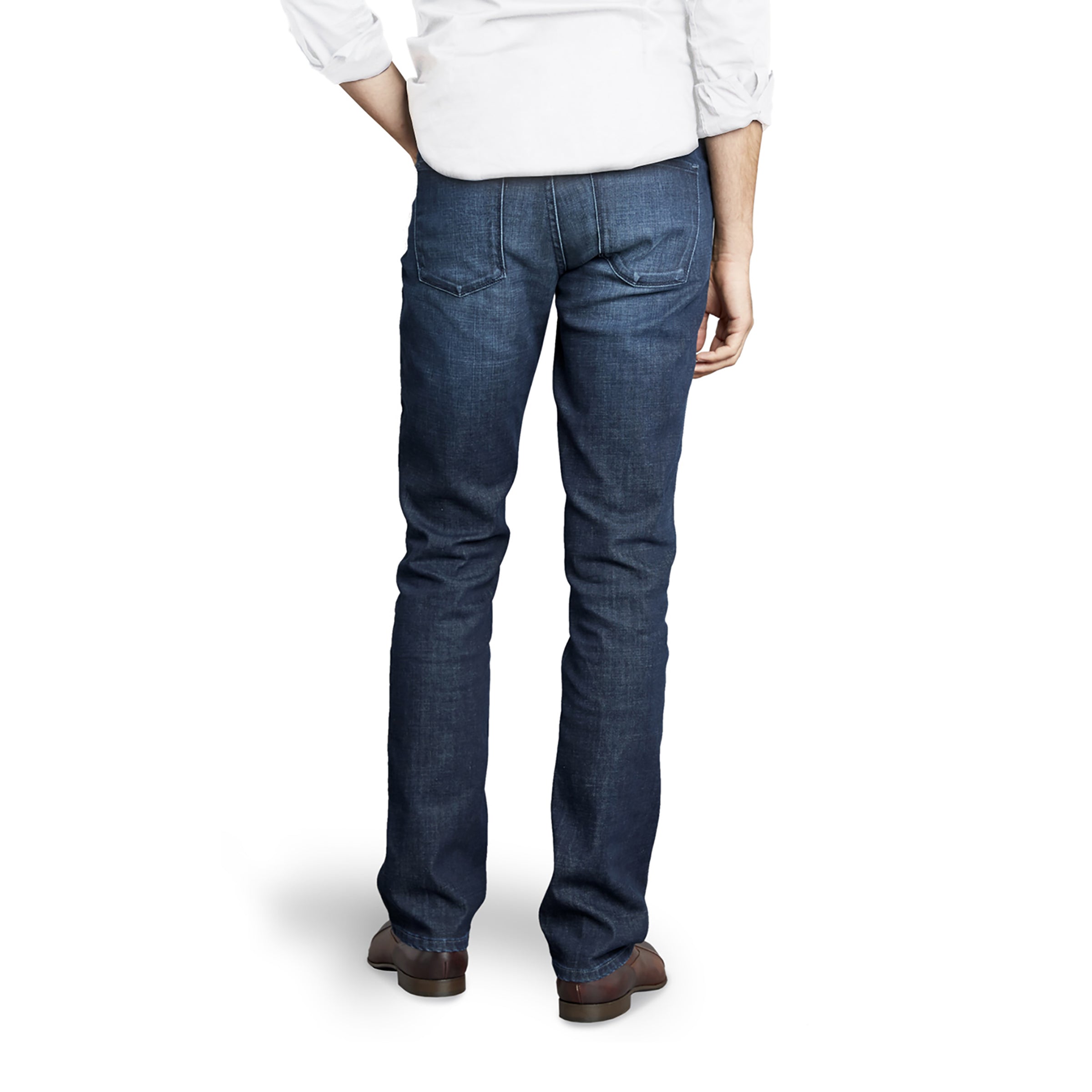 Men wearing Medium/Dark Blue Straight Crosby Jeans