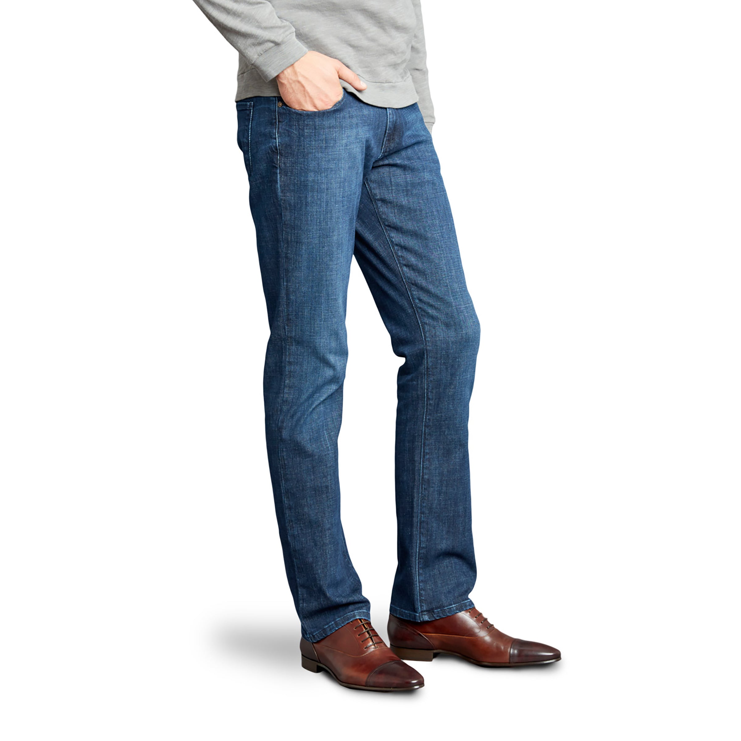 Men wearing Azul medio Straight Mosco Jeans