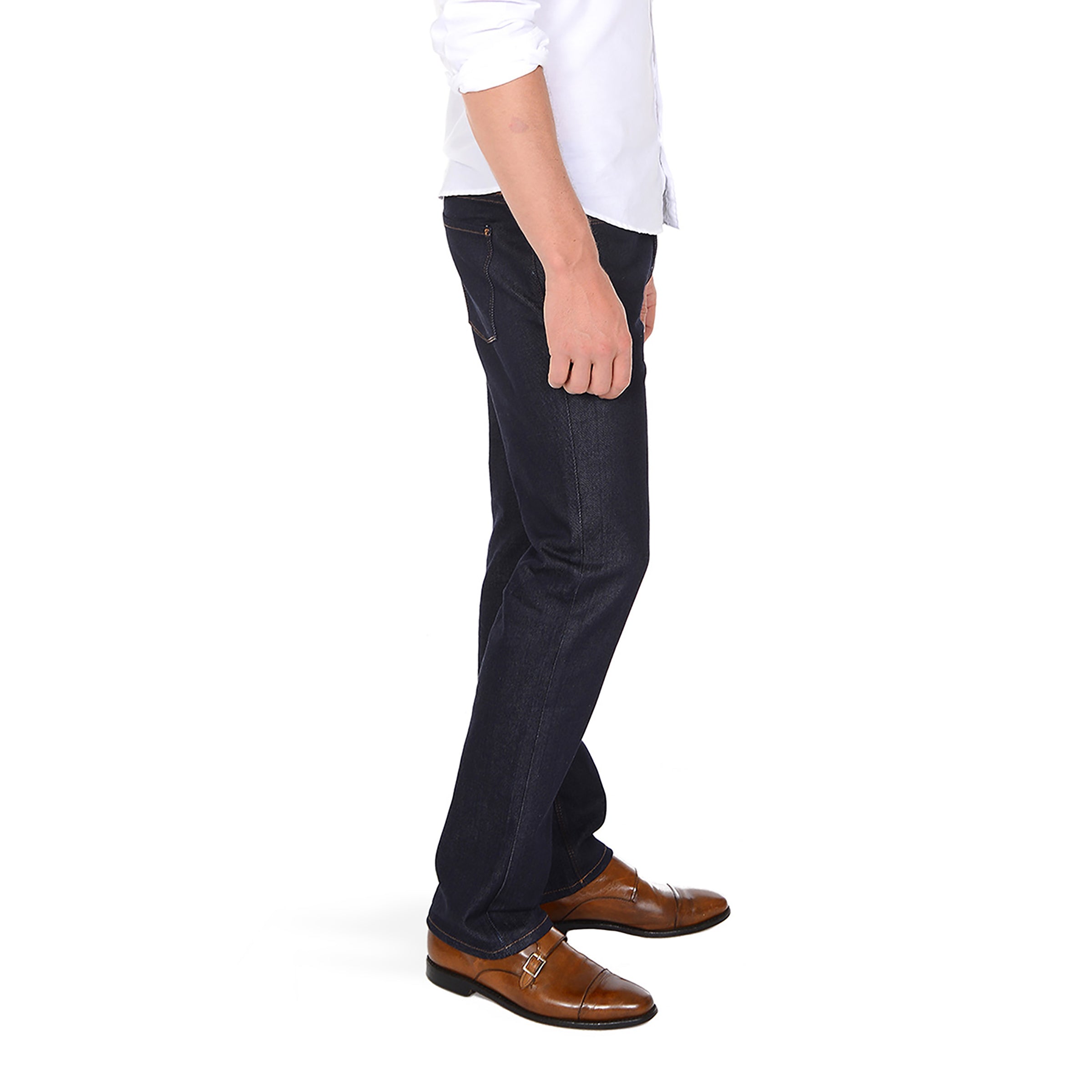 Men wearing Dark Blue Straight Oliver Jeans